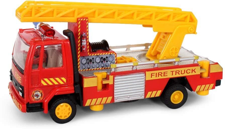 Fire Ladder Pull Back Toy Truck - For 3 Years+, Red, 1 pcs,Multicolor-image-38