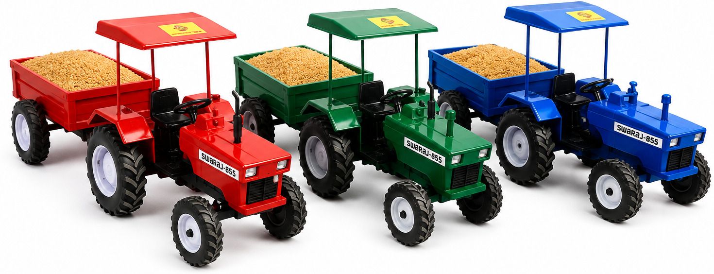 agrikid Big Size Farming Tractor with Trailer | Plastic Toy for Kids-picture-41