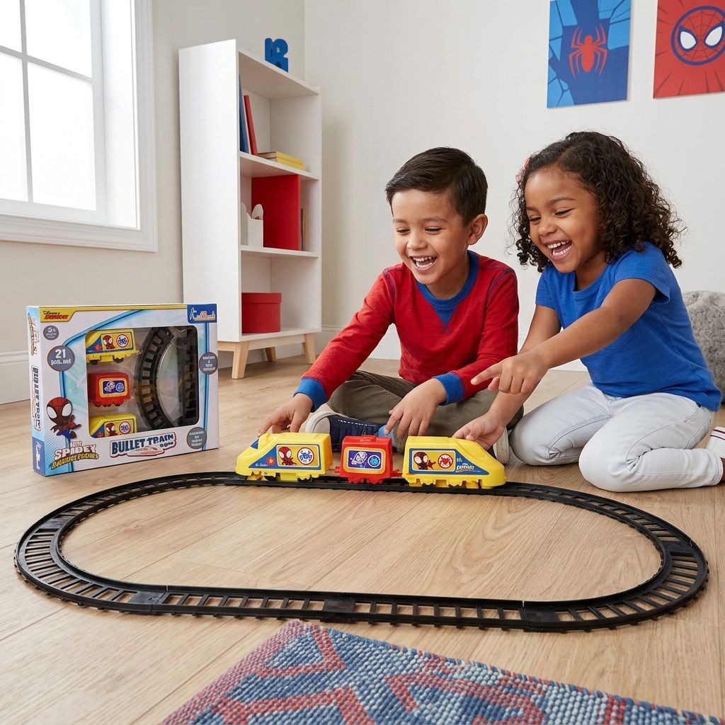 avengers Spider Man Superhero Theme Small Train Set for Kids-picture-23