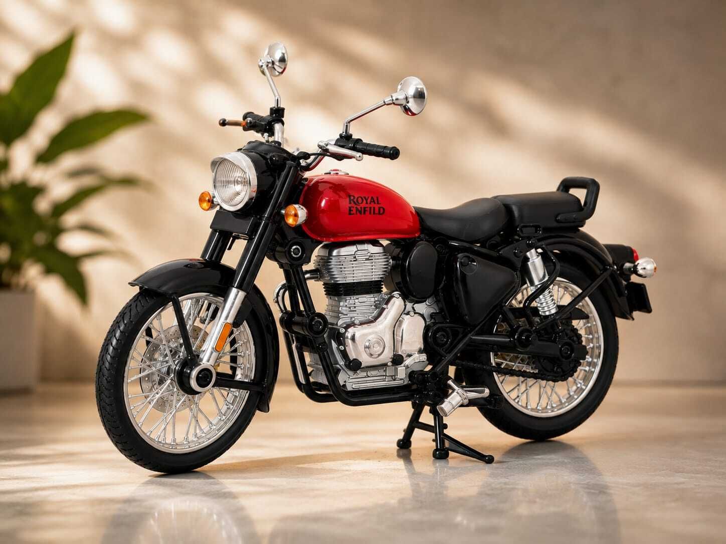 collen array Royal Enfild Motorcycle toy for kids in metal|3 different petrol tank|Pullback a-picture-16
