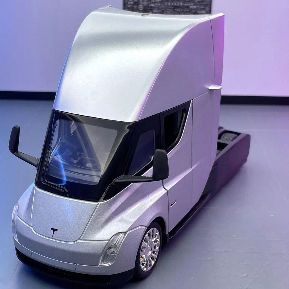 zuuluzrs Tesla Toy Truck Semi Truck Toy Alloy Zinc Toy Car With Doors Can Be Open-picture-44