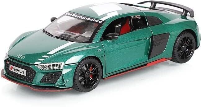 Premium Green R8-Style Die-Cast Sports Car Model Toy with Openable Doors-image-14
