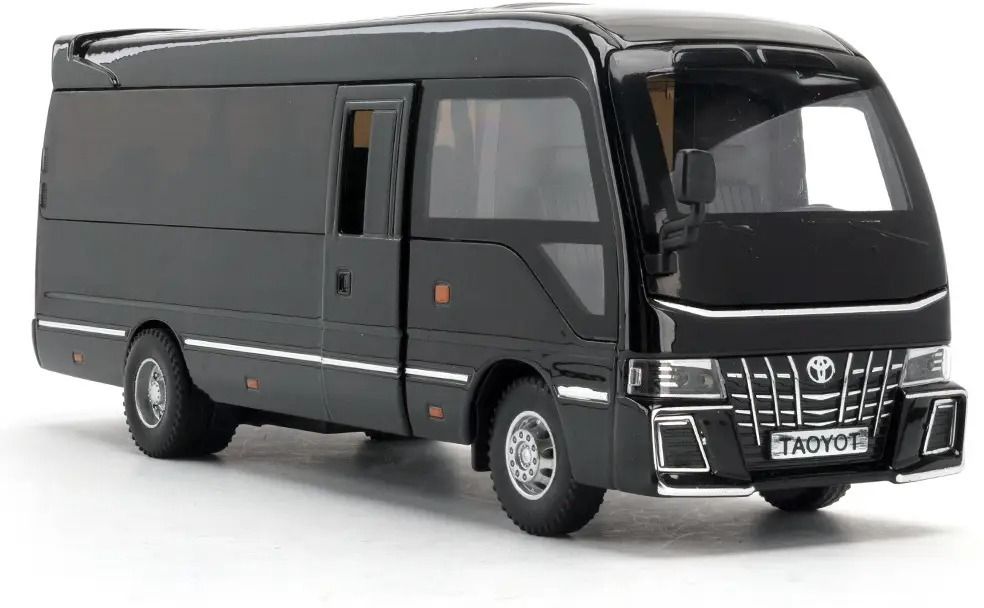 1: 32 Scale Toyo ta Coaster Bus Toy Model Car for Kids Die cast Model Bus-image-0