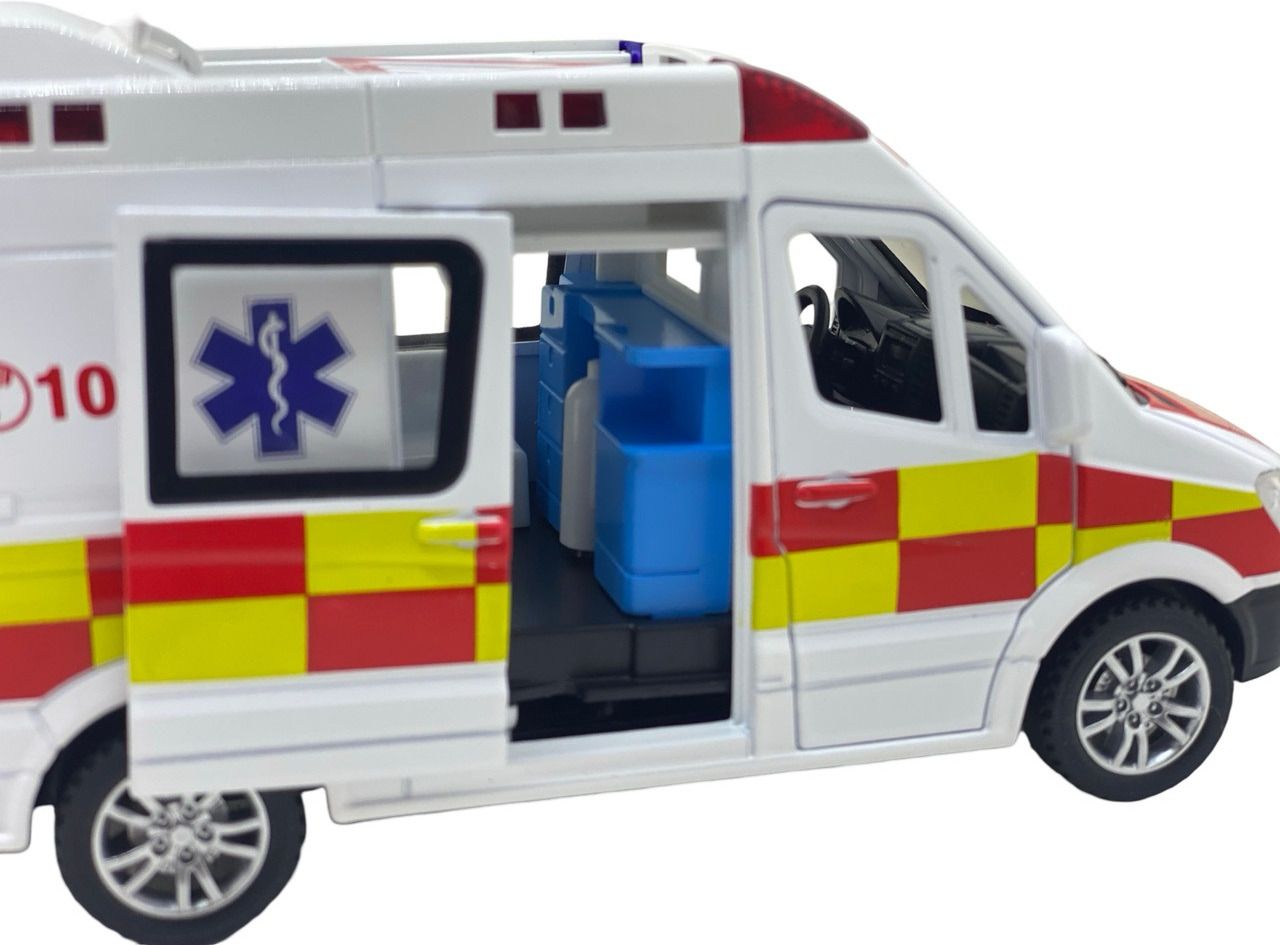 1:32 Mercedes Sprinter Car Ambulance Toy Model Diecast Alloy Metal-image-29