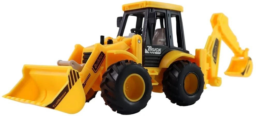 forsikha Multifunctional Heavy Duty Bulldozer Truck Pull Back 2 in 1 Vehicle JCB Toy-picture-32