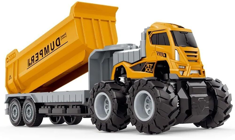 Engineering Construction Dumper Truck Toy with Movable Dump Bed & Big Wheels-image-35