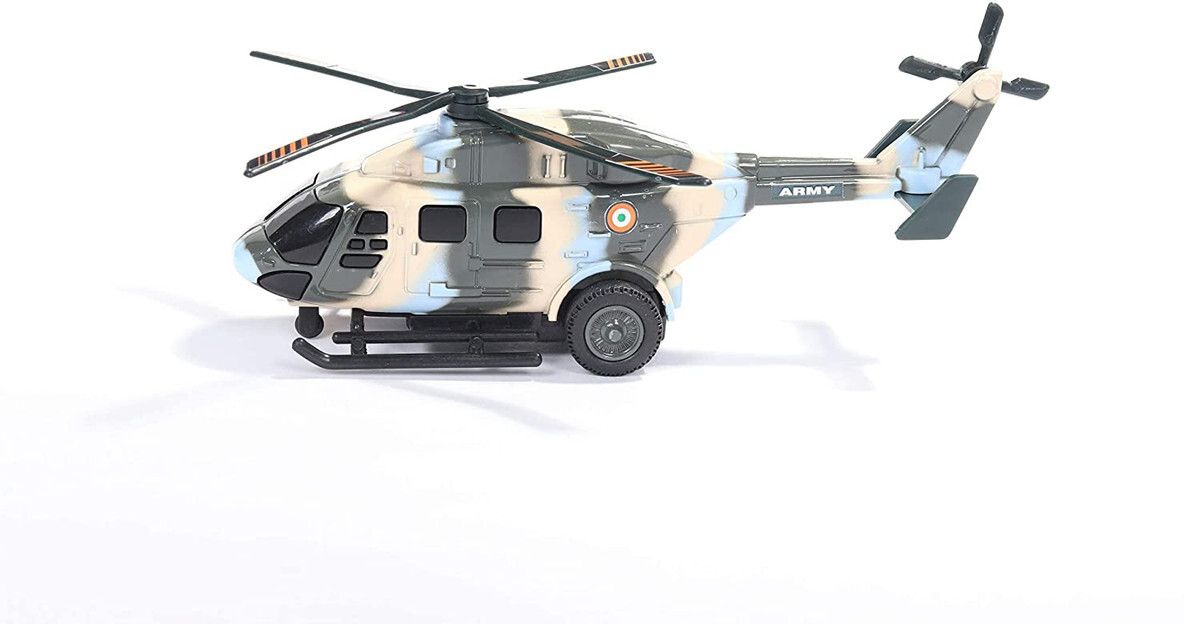 Plastic helicopter with rotatable propeller without battery with pullback action