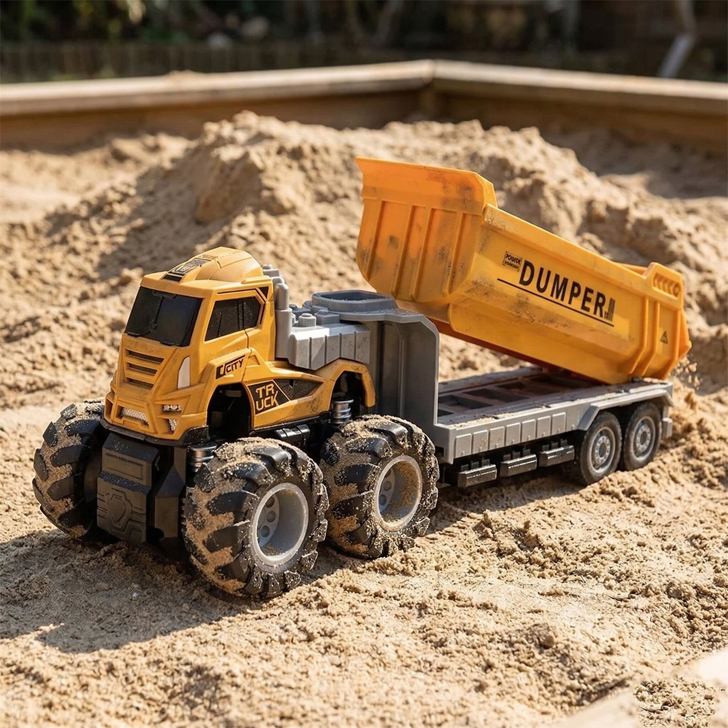 ukaxa Friction Powered Monster Dumper Truck for Boys Construction Vehicle Toy for Kids-picture-8