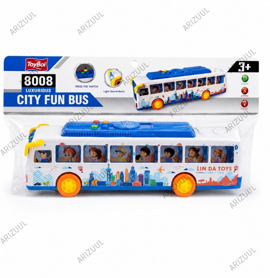 arizuul Luxurious City Fun Bus Toy For Kids With Sound And Light-picture-29