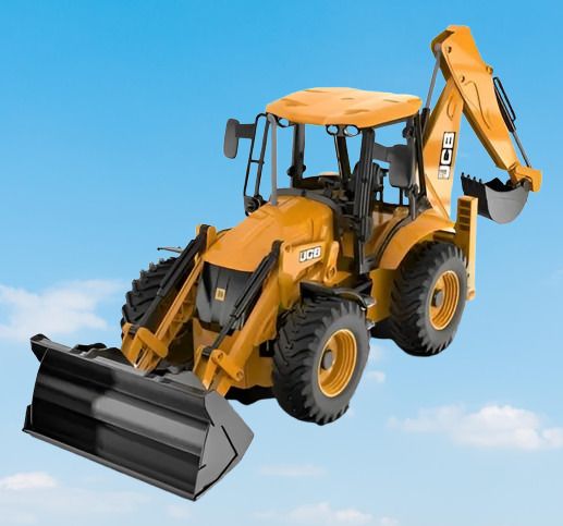 2 IN 1 Unbreakable Pull Back JCB Truck Vehicle Toy-image-42