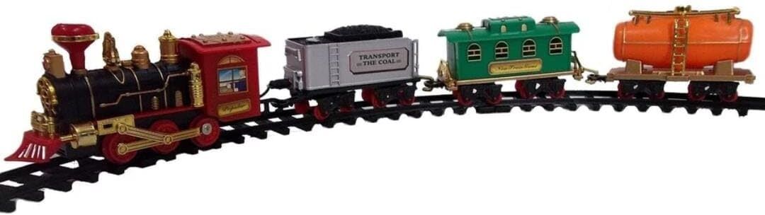 Choo Choo Classical Steam Train Set with Smoke Light & Sound