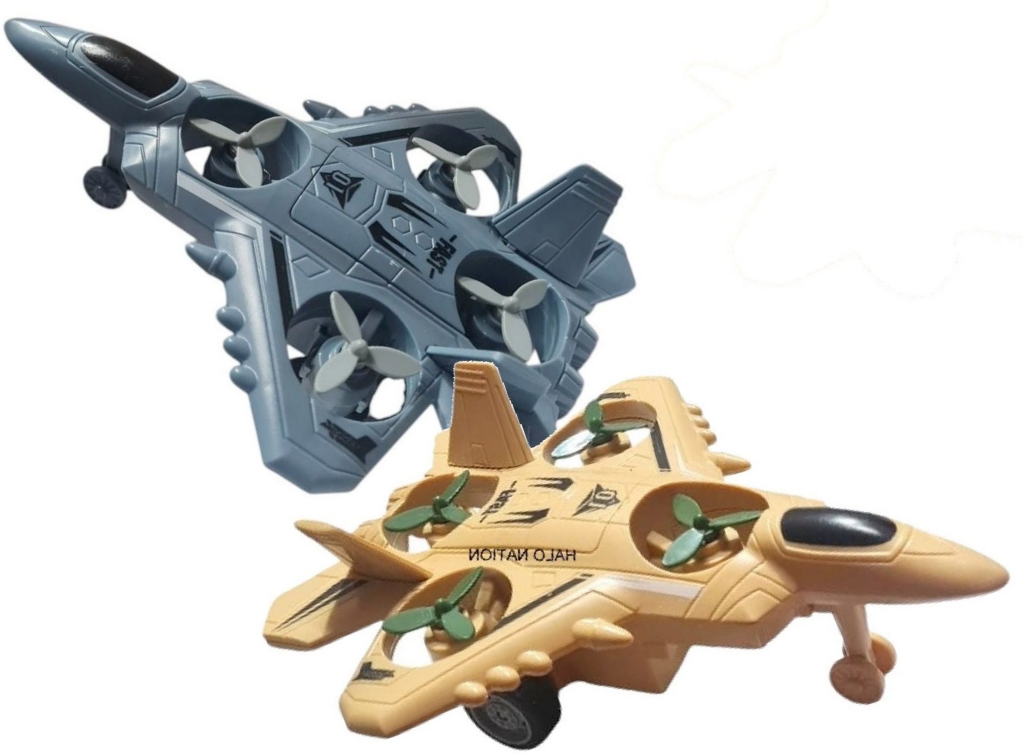 Diecast Military Airplane Aircraft Inertia Powered Fighter Jet With Rotating Fan