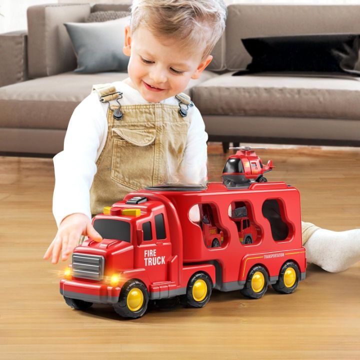 5 in 1 Friction Powered Fire Truck Toy Best Gift For Kids