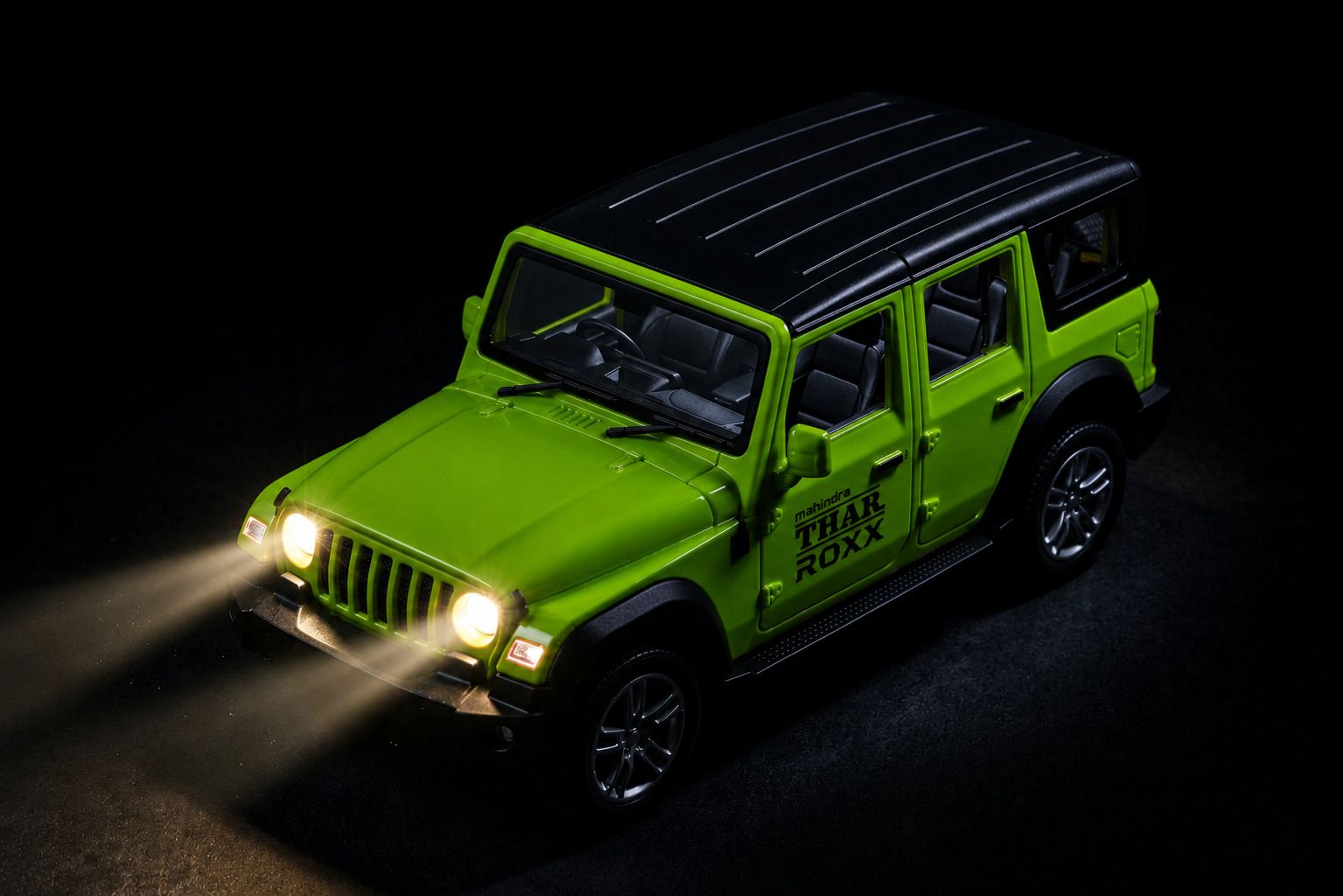 Thar Roxx Toy Pullback Action Model Car with Openable Doors, Realistic Engine-image-3