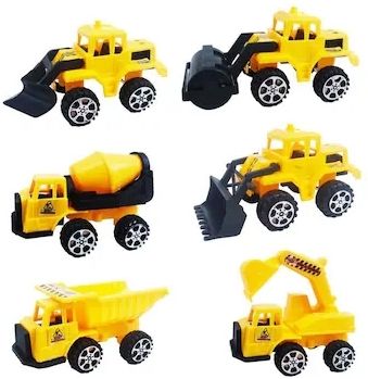 maa momai toys Mini Construction Truck Set – 6 Pcs Pull Back Vehicles-picture-35