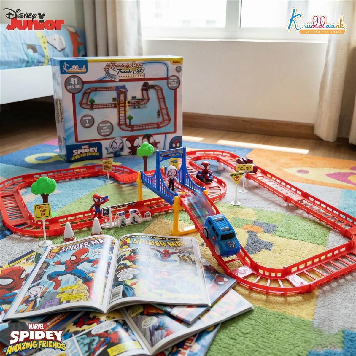 avengers Spiderman Mini Track Small (41 pcs) - Track Pieces Bridges & Roads)-picture-34