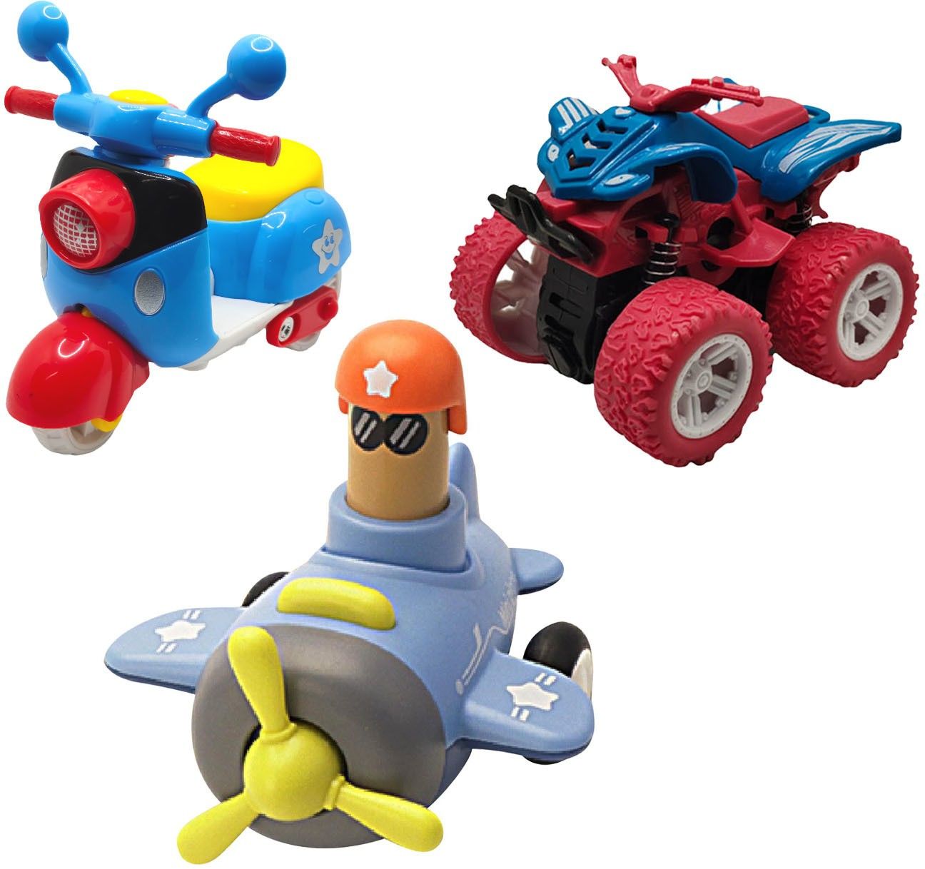 vaniha Unbreakable Four-Wheel Drive Friction Powered Diecast Toy Set-F158-picture-27