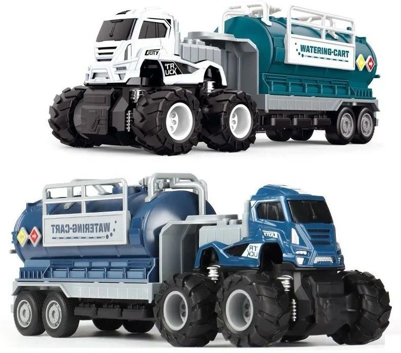 sarnav Die Cast Water Tanker Truck Toy Friction Powered Transport Vehicle for Kids-picture-35