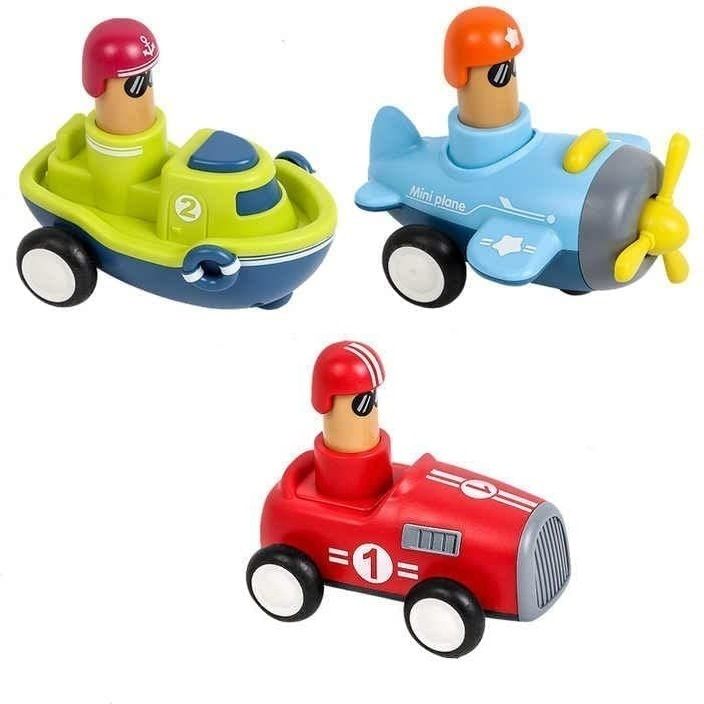 Push and Go Friction Powered Vehicles Transport (Including Boat &Plane &Car)