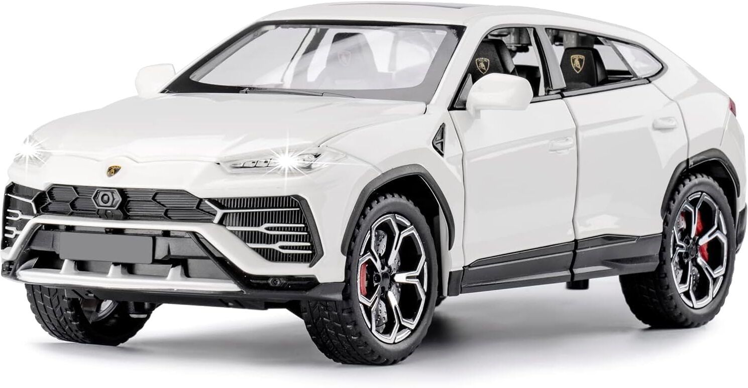 Urus Toy Car Metal Pull Back Diecast with Openable Doors, Sound & Lights