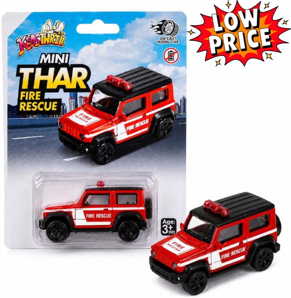Fire Rescue Service Thar 1:64 Scale Alloy Die Cast SUV Toy Car Model-image-29