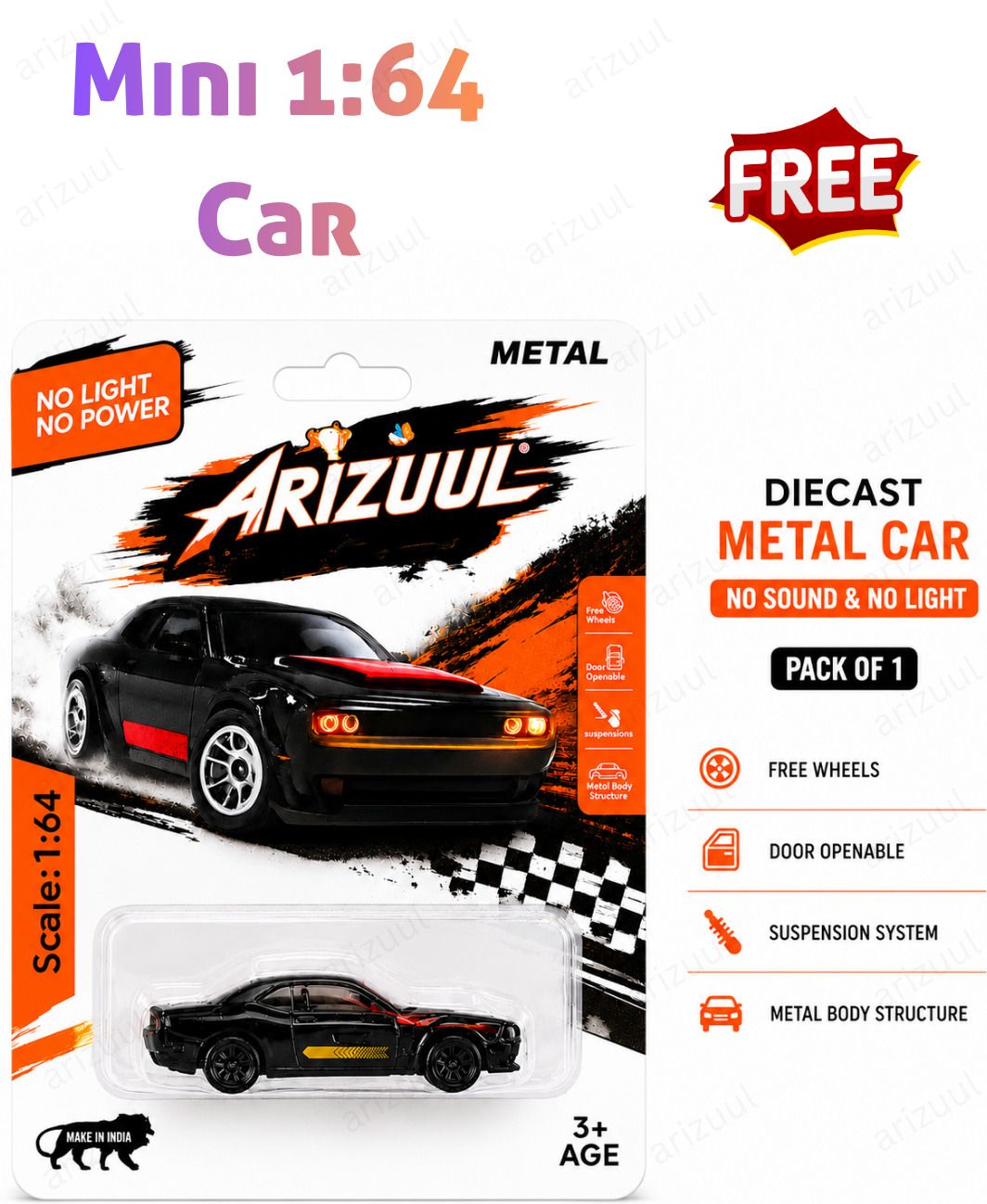 arizuul Dodge Challenger SRT Hellcat Mini Metal Racing Car Toy 1:64 Diecast Vehicle-picture-32