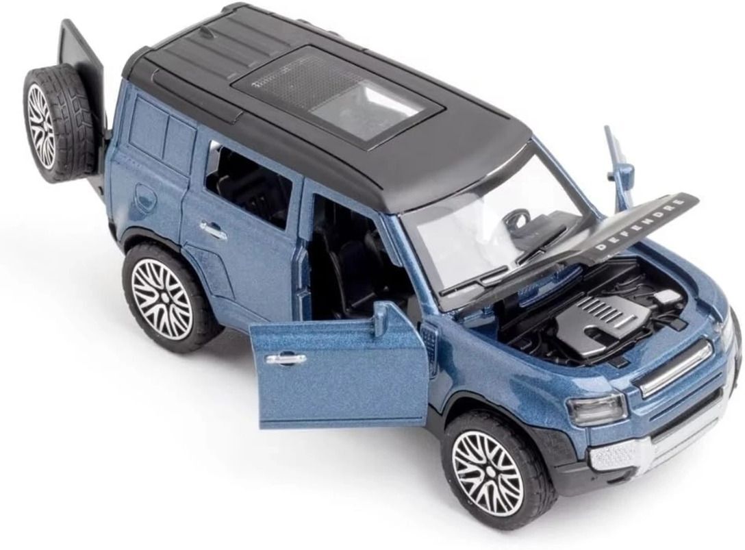 Land Rover Defender 1:36 Diecast Toy Car - Pull Back, Openable Doors & Bonnet-image-44