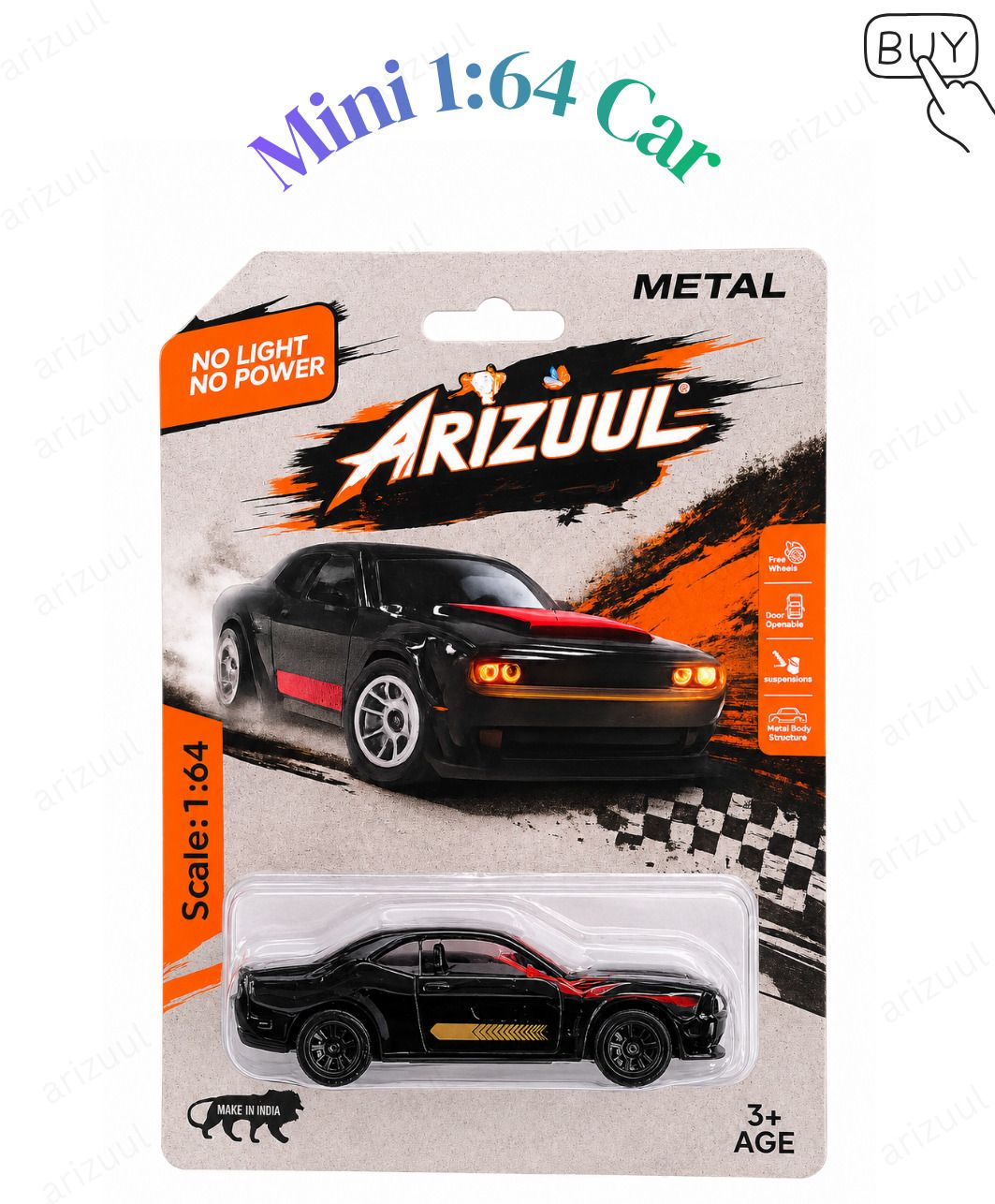 arizuul DC SRT Hellcat Premium Alloy Toy Car with Realistic Muscle Car Styling-picture-28