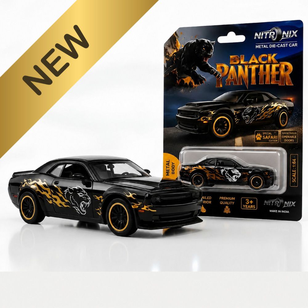 Black Panther Metal Die Cast Car Premium Collectible Toy Age 3+-image-26