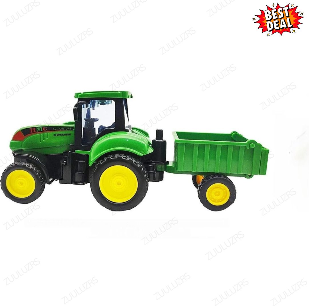 Mini Farmer Tractor with Cart Toy-image-2