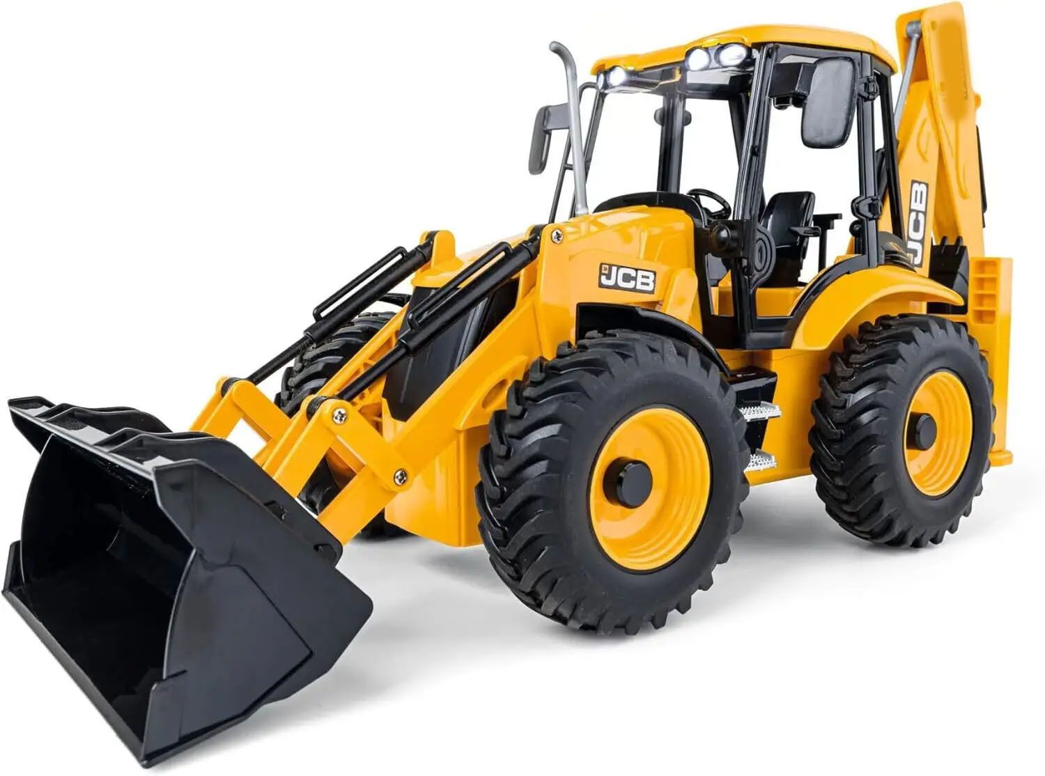 plus shine Bulldozer 2-in-1 Front Loader & Rear Excavator JCB Unbreakable Truck for Kids-picture-11