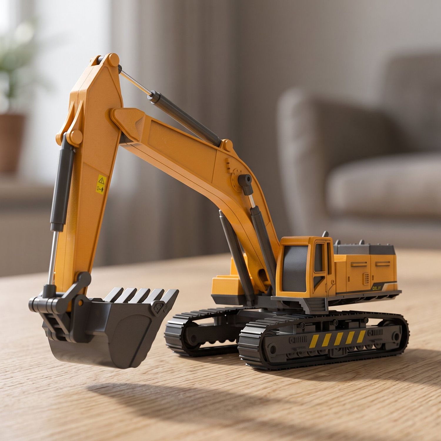 dezicon Construction Excavator Toy Bulldozer Long Crane Model Toy for 3 Years-picture-10