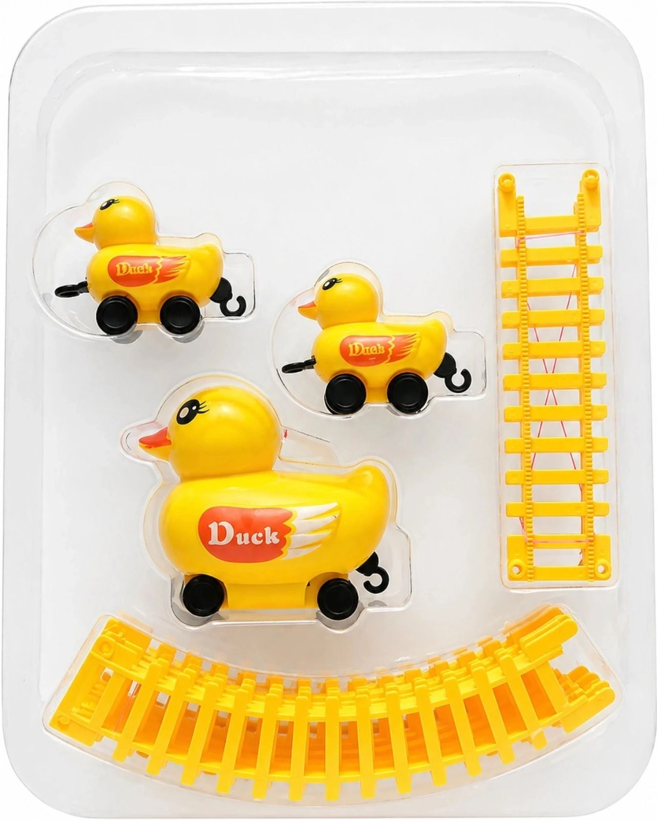 lastictoy Moving Yellow Duck Track Train Toy Battery Operated Vehicle Game Pack for Kids-picture-17
