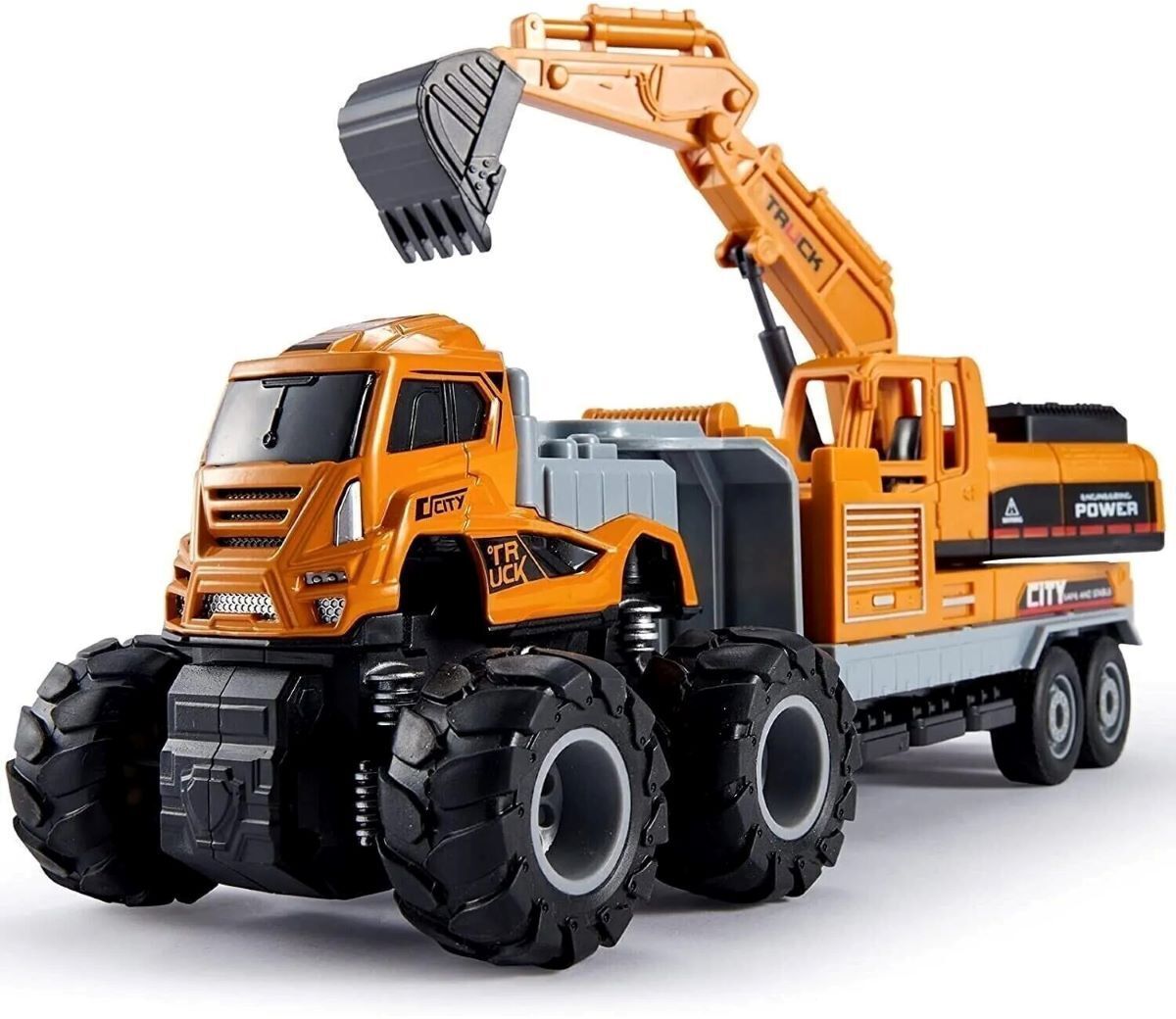 ukaxa 2 in 1 JCB Bulldozer Plastic Excavator Construction Toy Vehicle Unbreakable toys-picture-11