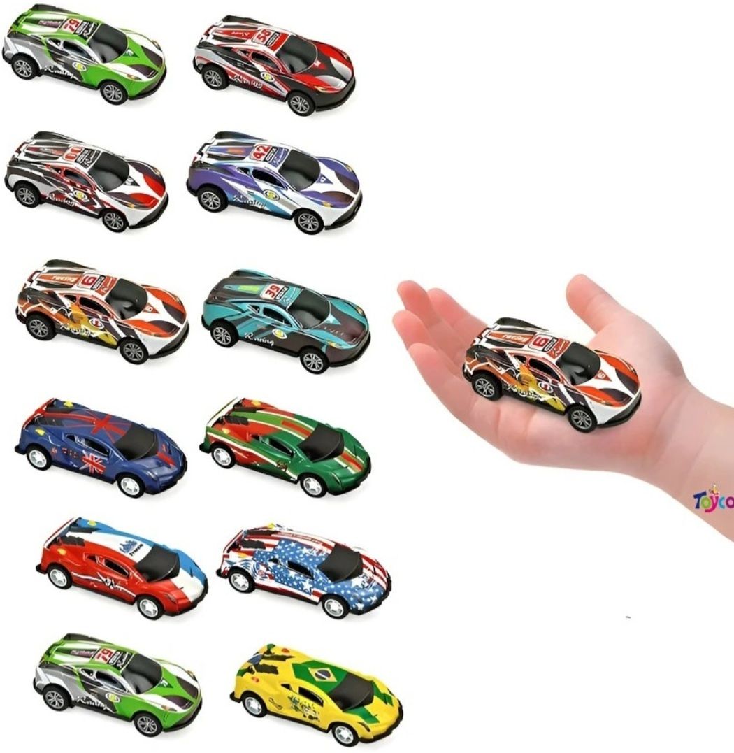 12 Unbreakable Racing Mini Diecast Non Remote Controlled Cars Model Set for kids-image-24