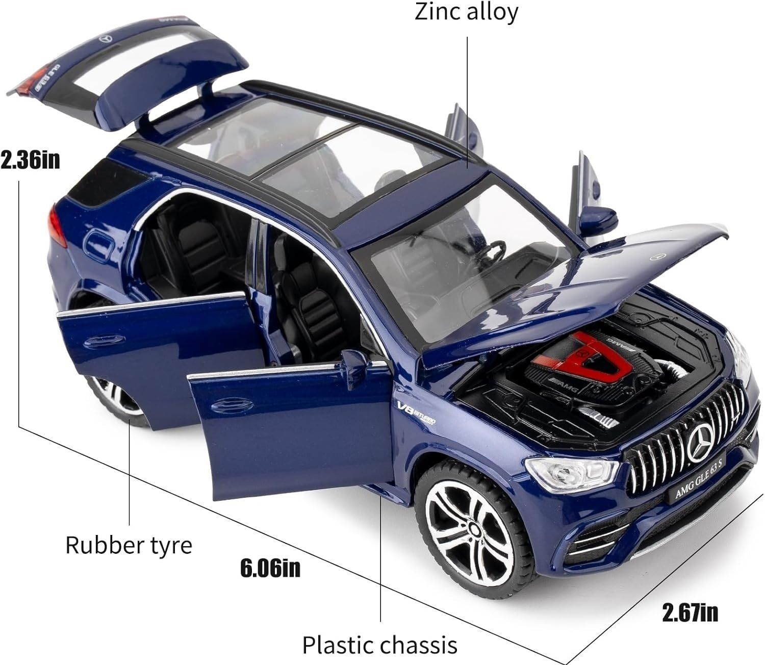 zuuluzrs Naya brand model mercedes AMG GLE 63S Metal Car SUV Model Car Toy-picture-25