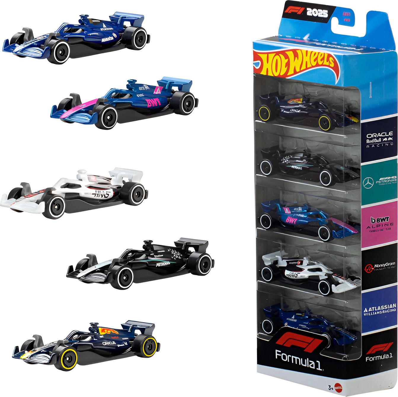 hot wheels 1:64 Formula 1 (F1) 2025 Race Team Die-Cast Cars set of 5 cars-picture-27