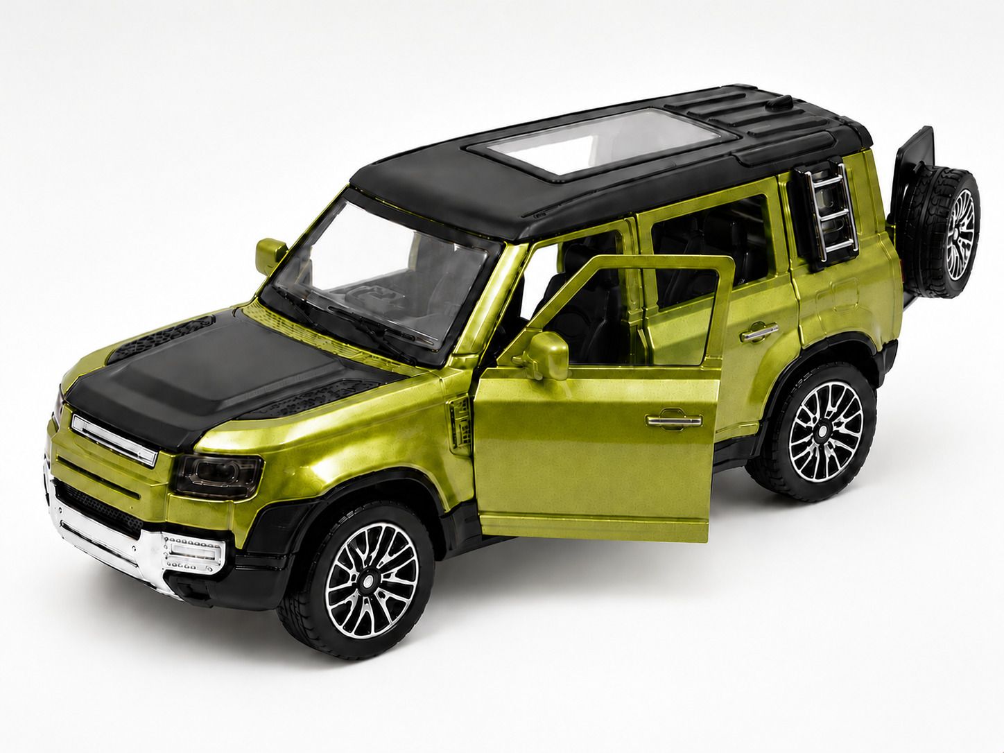 thriveonix Land Rover Defender 1:32 Metal Car With Openable Door,Light & Sound Car For Kid-picture-8