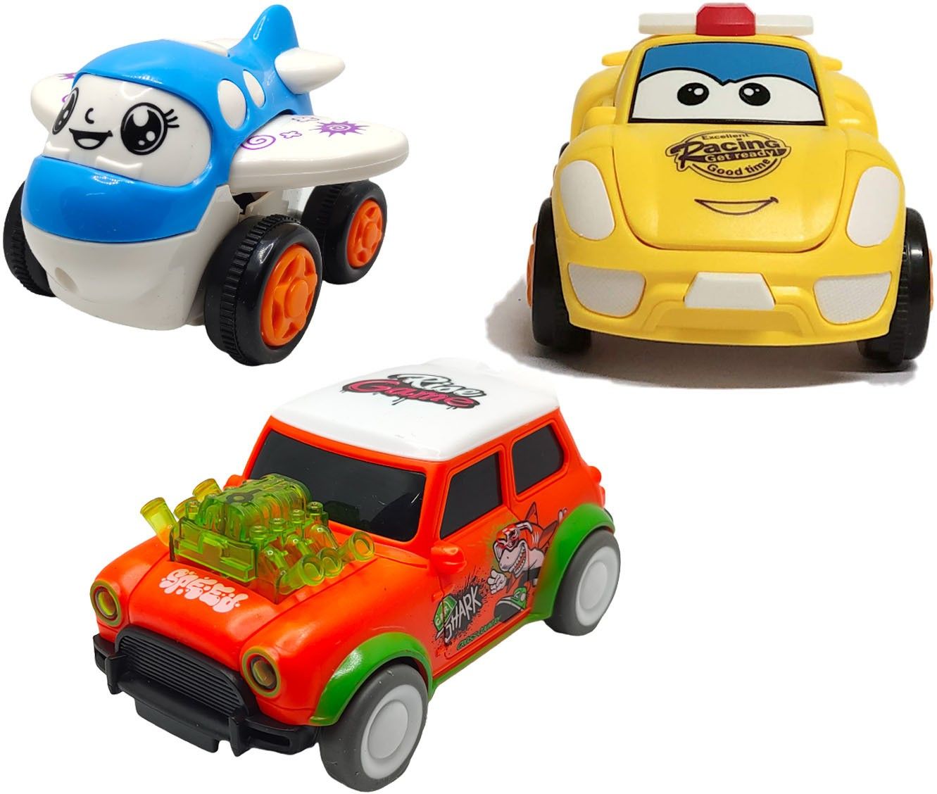 Unbreakable Four-Wheel Drive Friction Powered Diecast Toy Set-D40-image-38