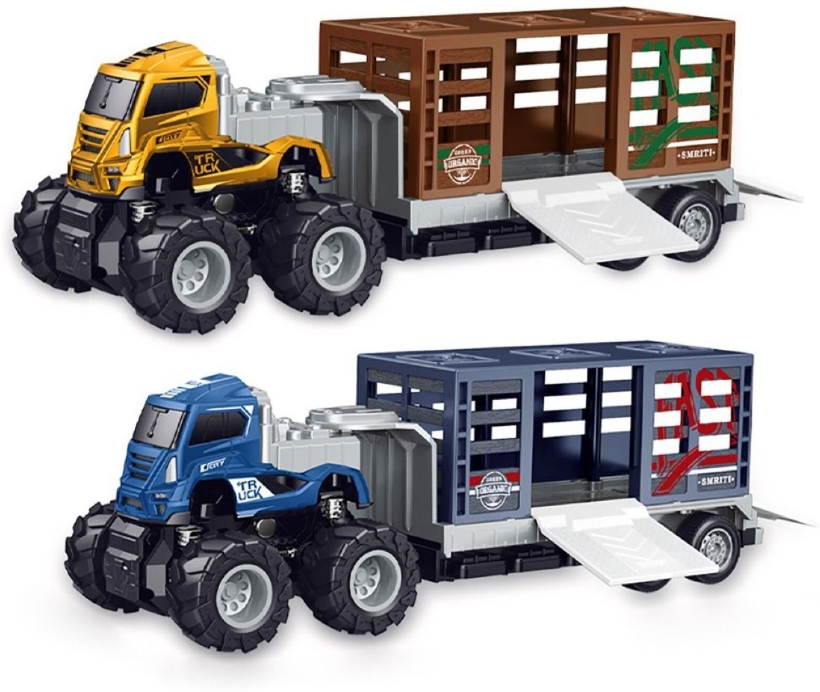 duvexa Set of 2 Animal Transportation Toy Monster Truck Big Truck DX-picture-21