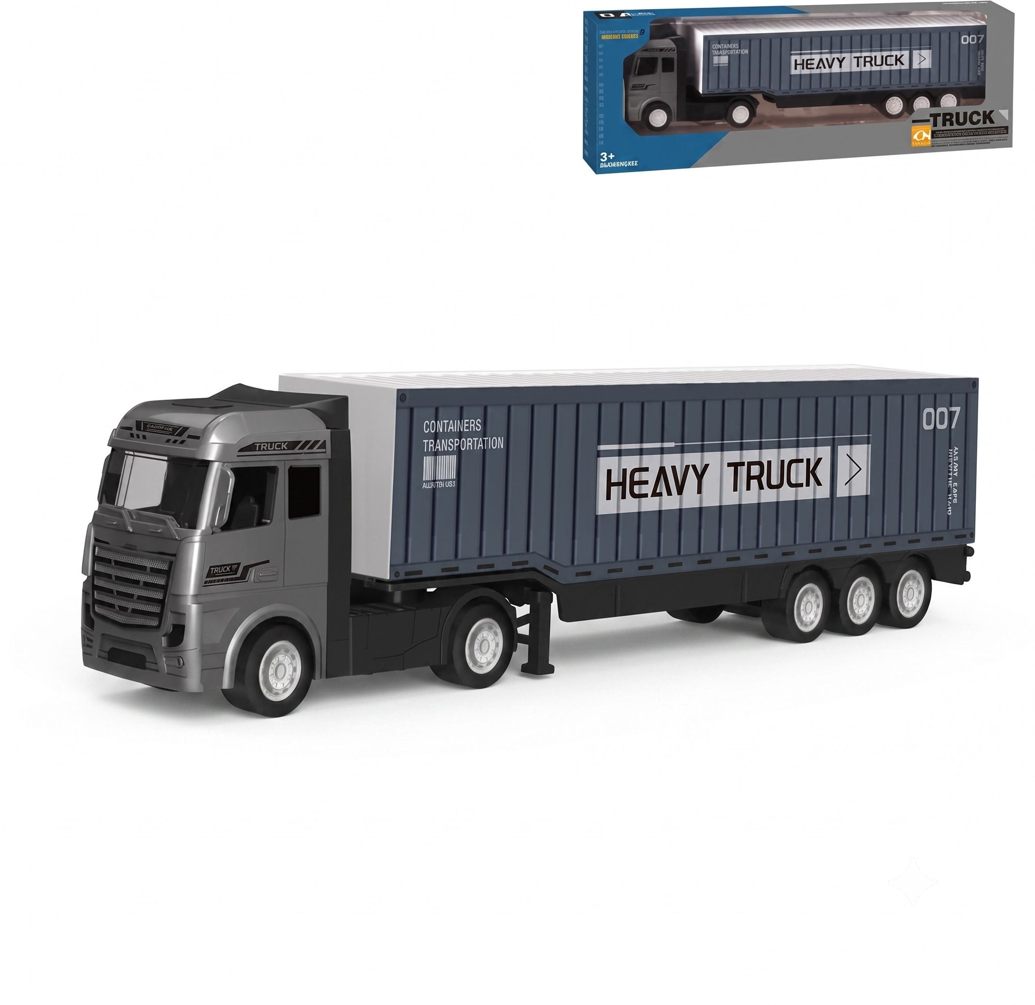 ragiluxe Heavy Container Transport Truck Toy for Kids - Push & Go Friction Power-picture-15