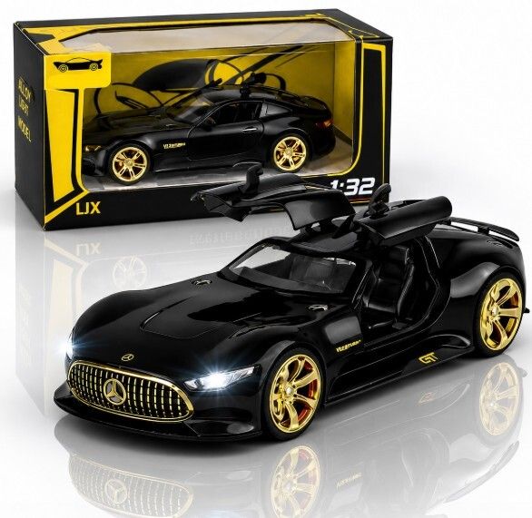 niyamat Premium Die Cast Sports Coupe Toy Car Black 1:32 Scale with Gullwing Doors-picture-35