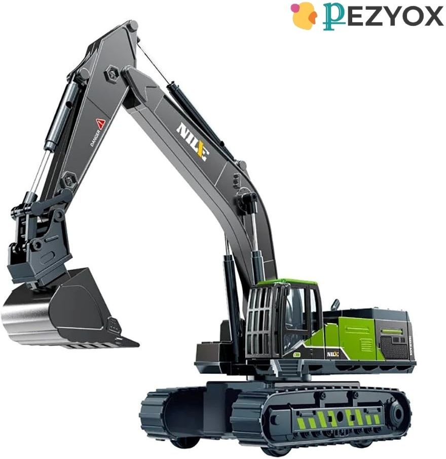 pezyox Bulldozer Crane Model Vehicle Friction Powered 360 Moving Construction for kids-picture-47