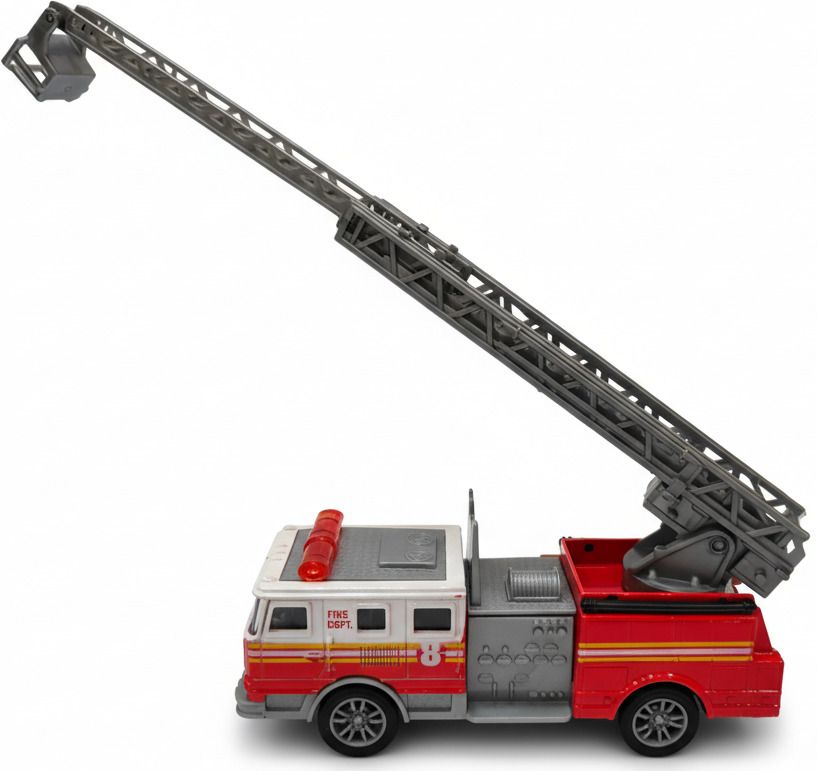 Die-Cast Fire Brigade with pull-back action, an extendable, rotating ladder-image-33