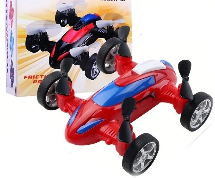 Drone Car Toys Inertia Four-axis Friction Powered Cars Model Vehicle Aircraft-image-30