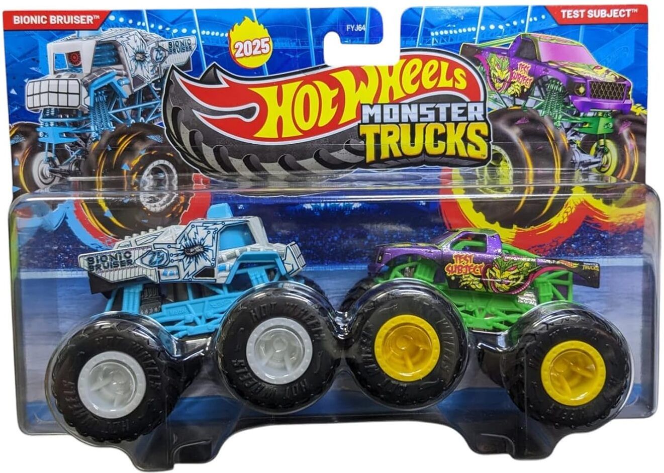 hot wheels Monster Trucks Demolition Doubles Bionic Bruiser Vs Test Subject-picture-11