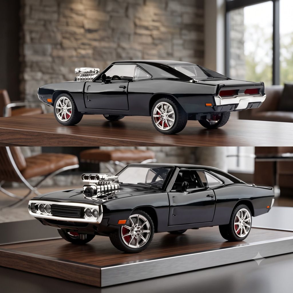 coelon 1: 32 die-cast fast furious alloy metal dodge charger | CL1L4-picture-0