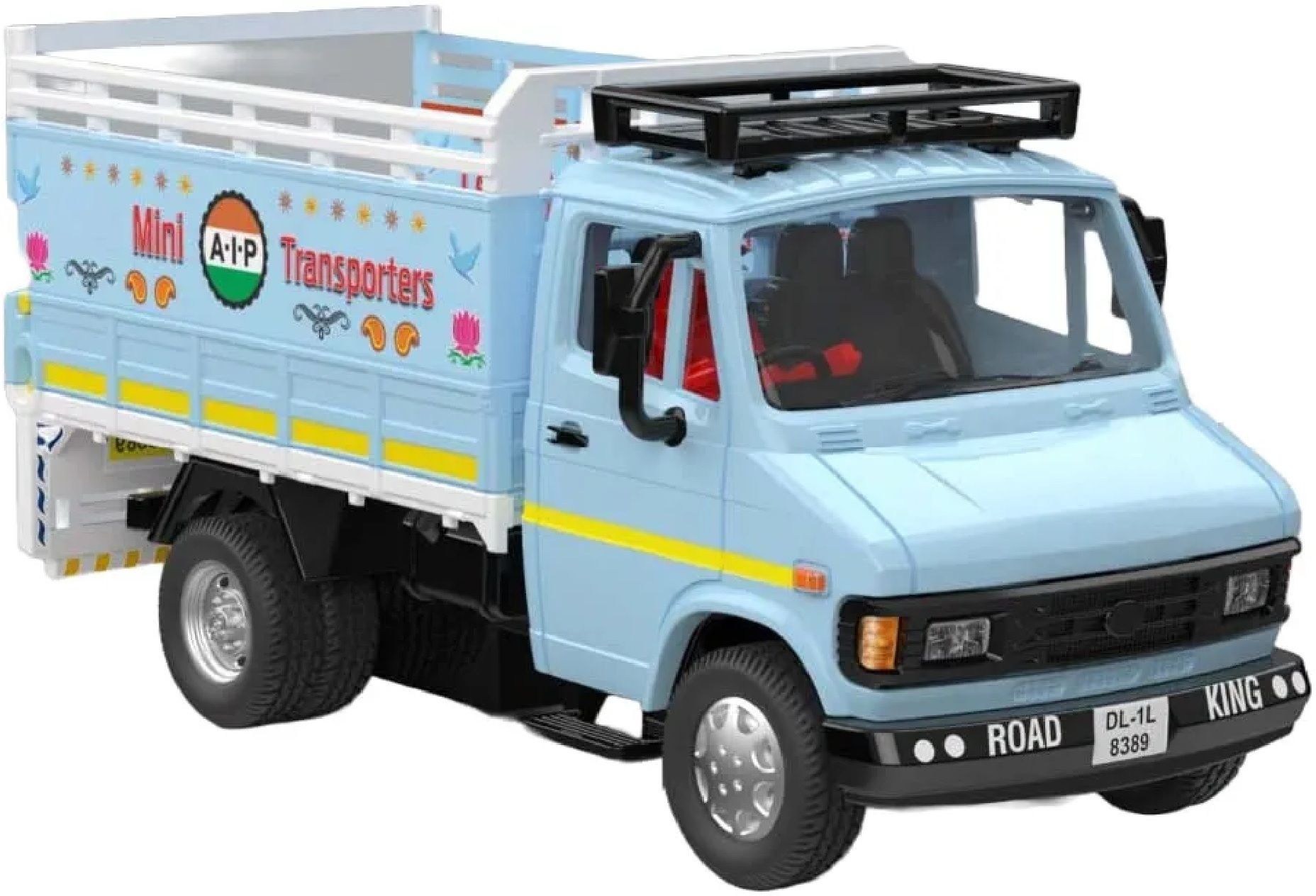 407 Mini Transporter Truck Toy for Kids with Openable Tail Gate,Color May Vary