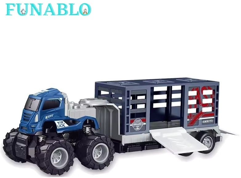 1:43 Die cast Truck Set Toy Push & Go Play Set Animals Display Box Truck