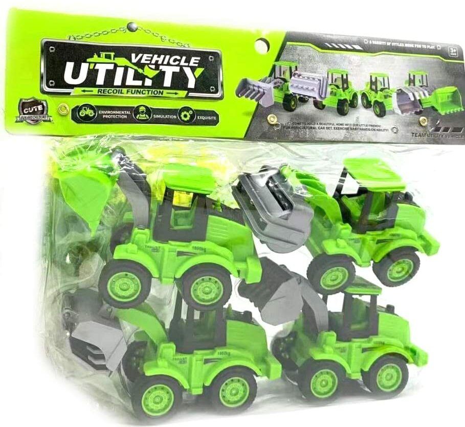 Green JCB Construction Vehicle Bulldozer Toy for Kids Truck Dig-image-18